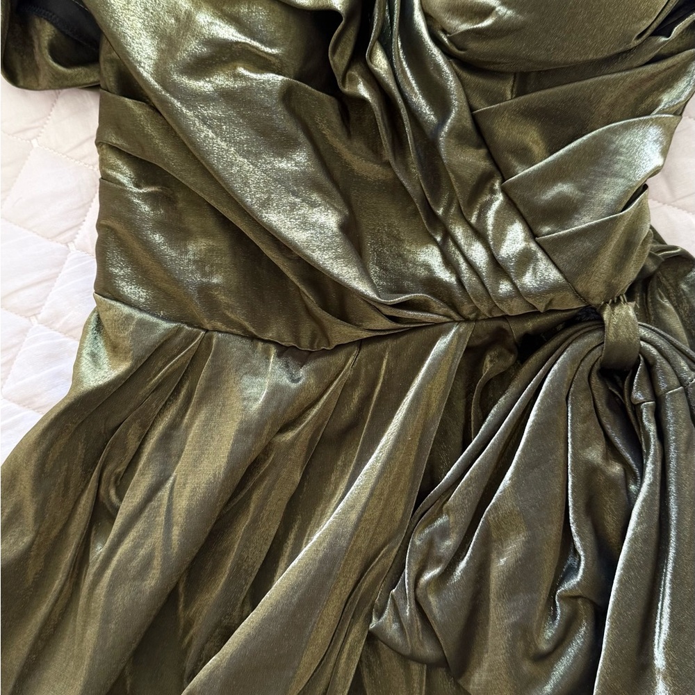 Elegant Olive Green Dress